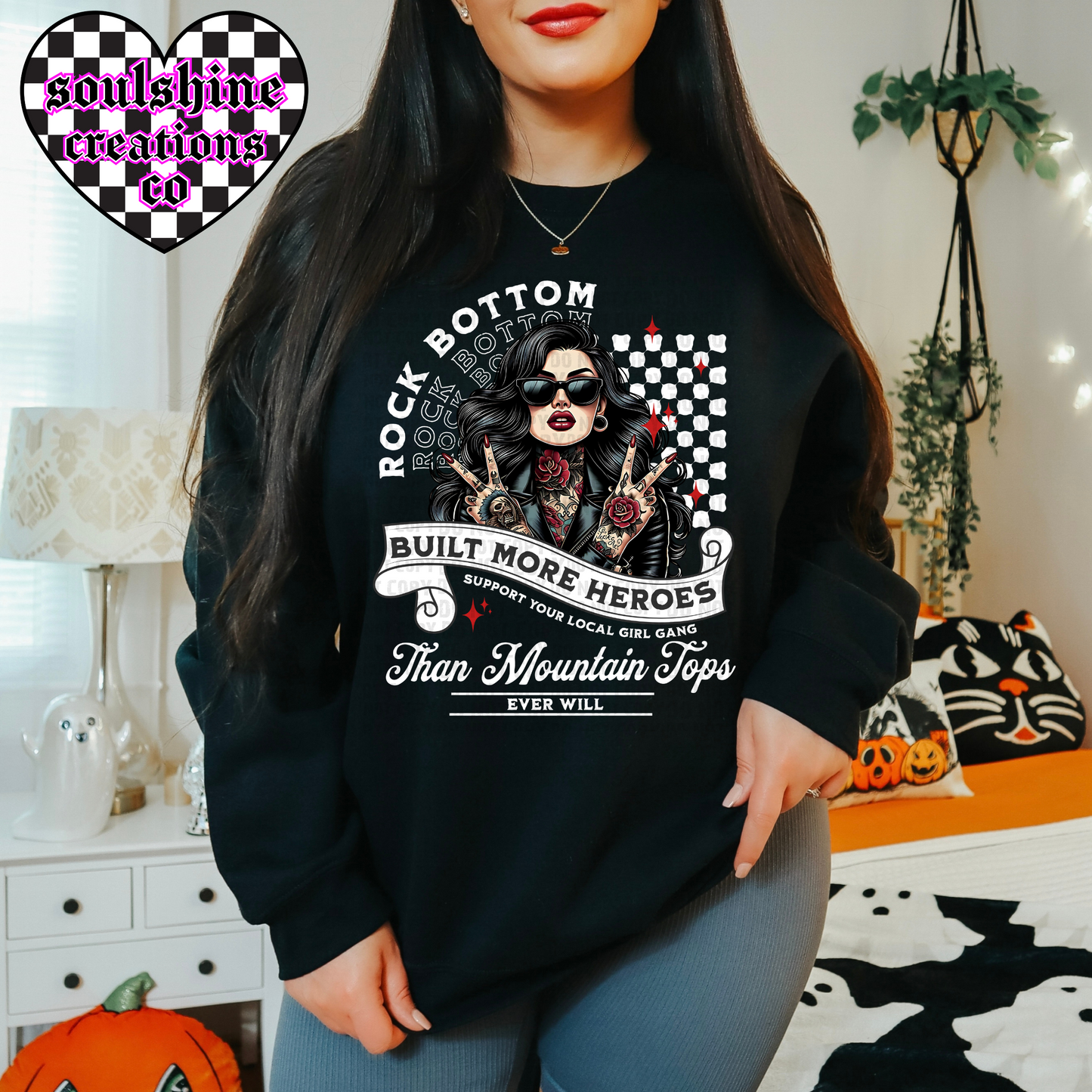 rock bottom built more heroes tee or sweater