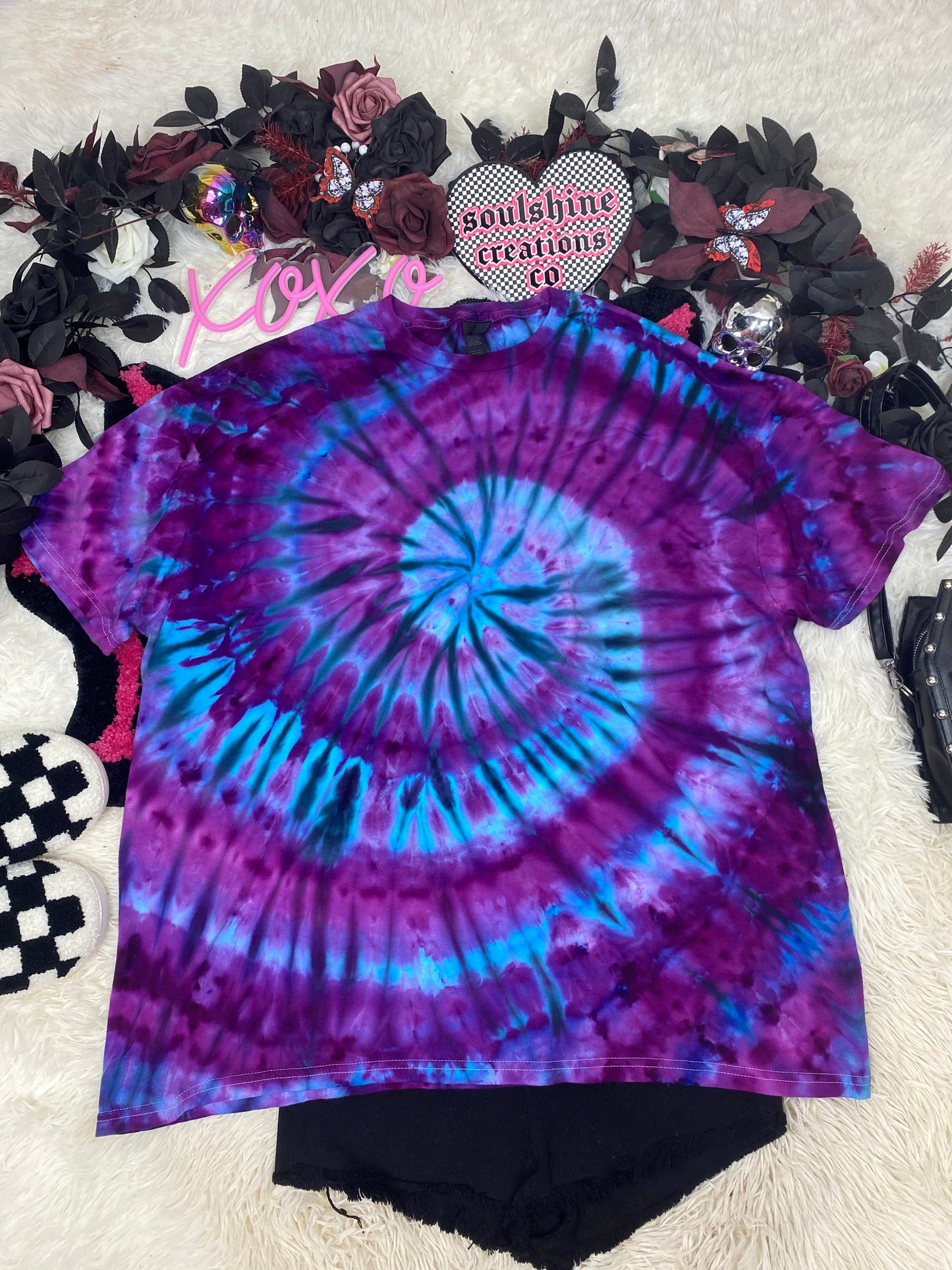 berry delight spiral ice tie dye t-shirt