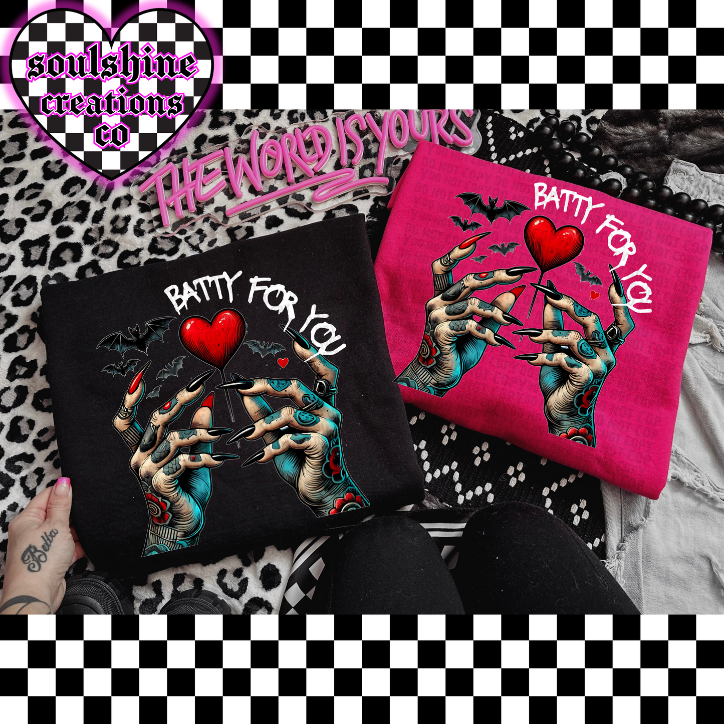 batty for you valentines tee or sweater