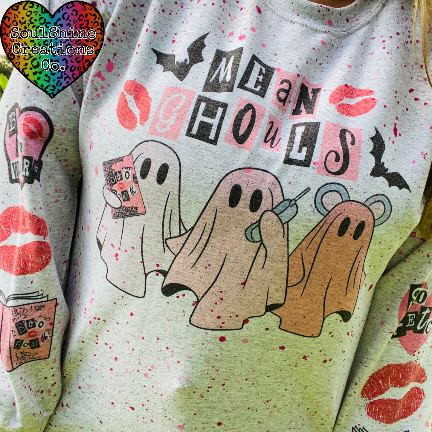 Mean Ghouls Halloween Splatter Sweater