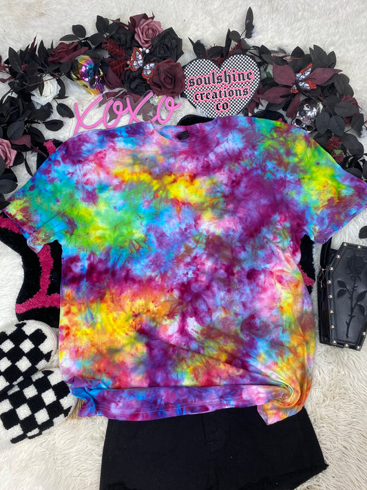 Rainbow Quartz Ice Dyed Tie Dye Shirt