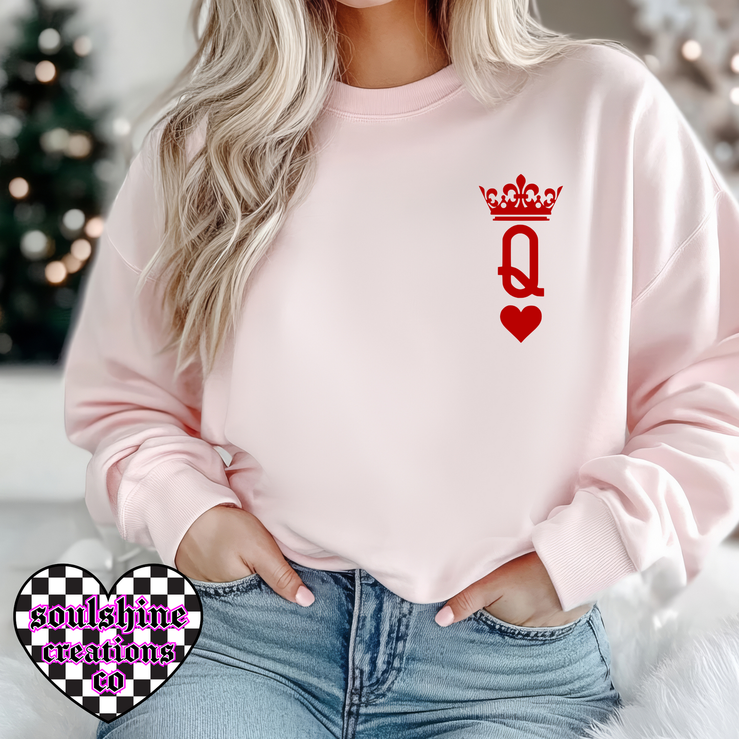 queen of hearts tee or sweater