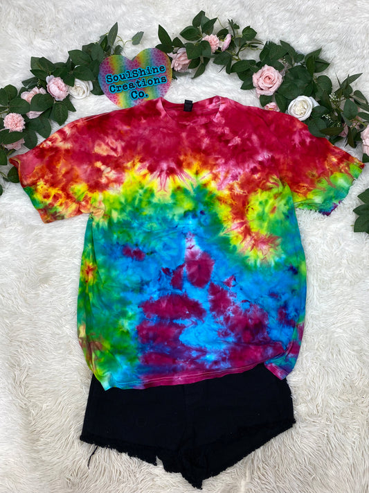 Rainbow Scrunch Ice Tie Dye Shirt