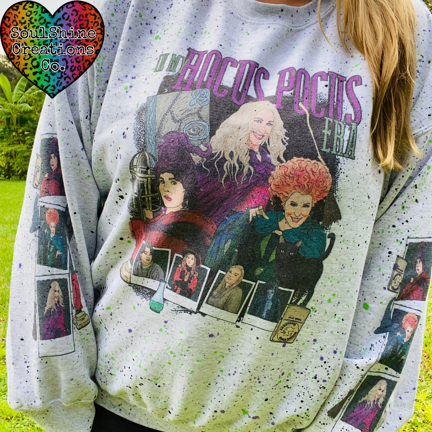 In My Hocus Pocus Era Halloween Splatter Sweater