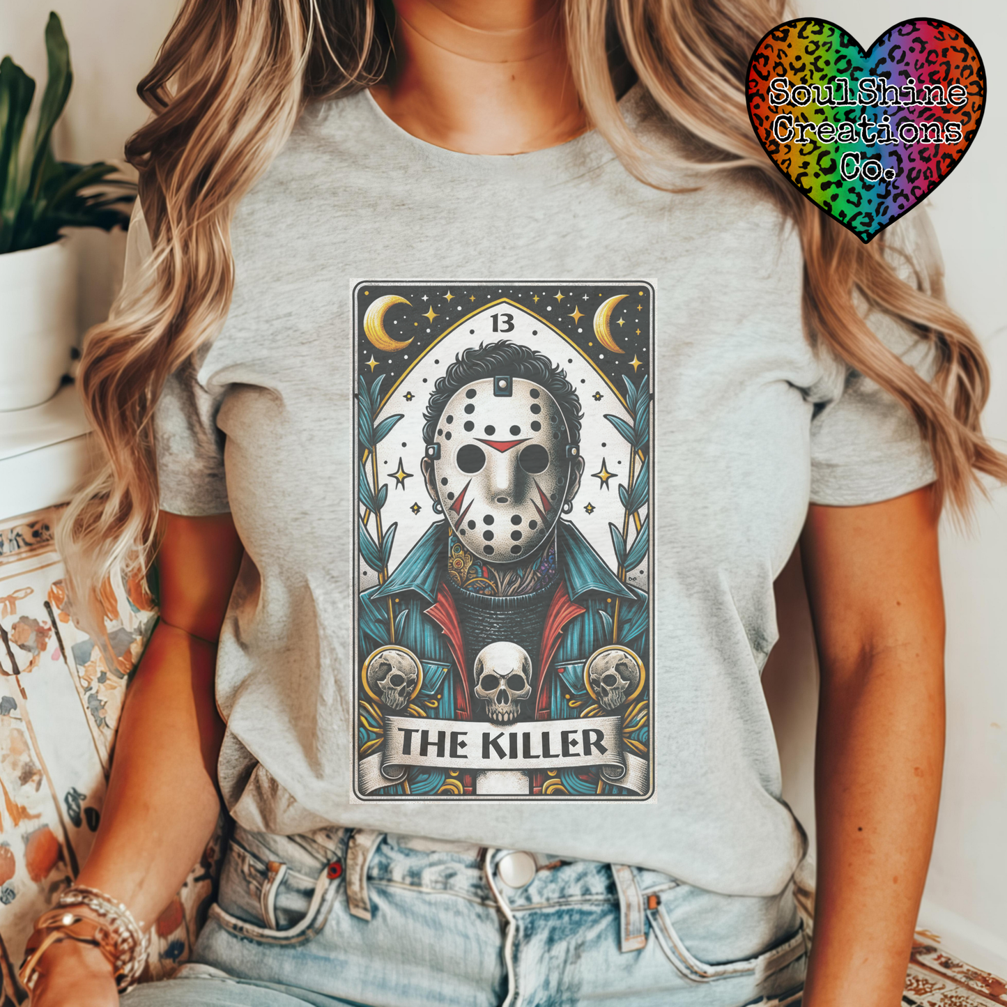 The Killer 13th Tarot Graphic Horror Tee Shirt