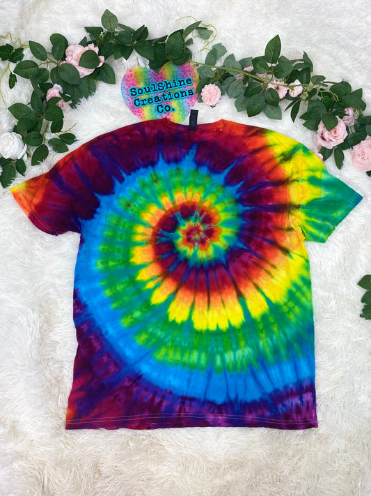 Rainbow Bright Spiral Ice Tie Dye Shirt