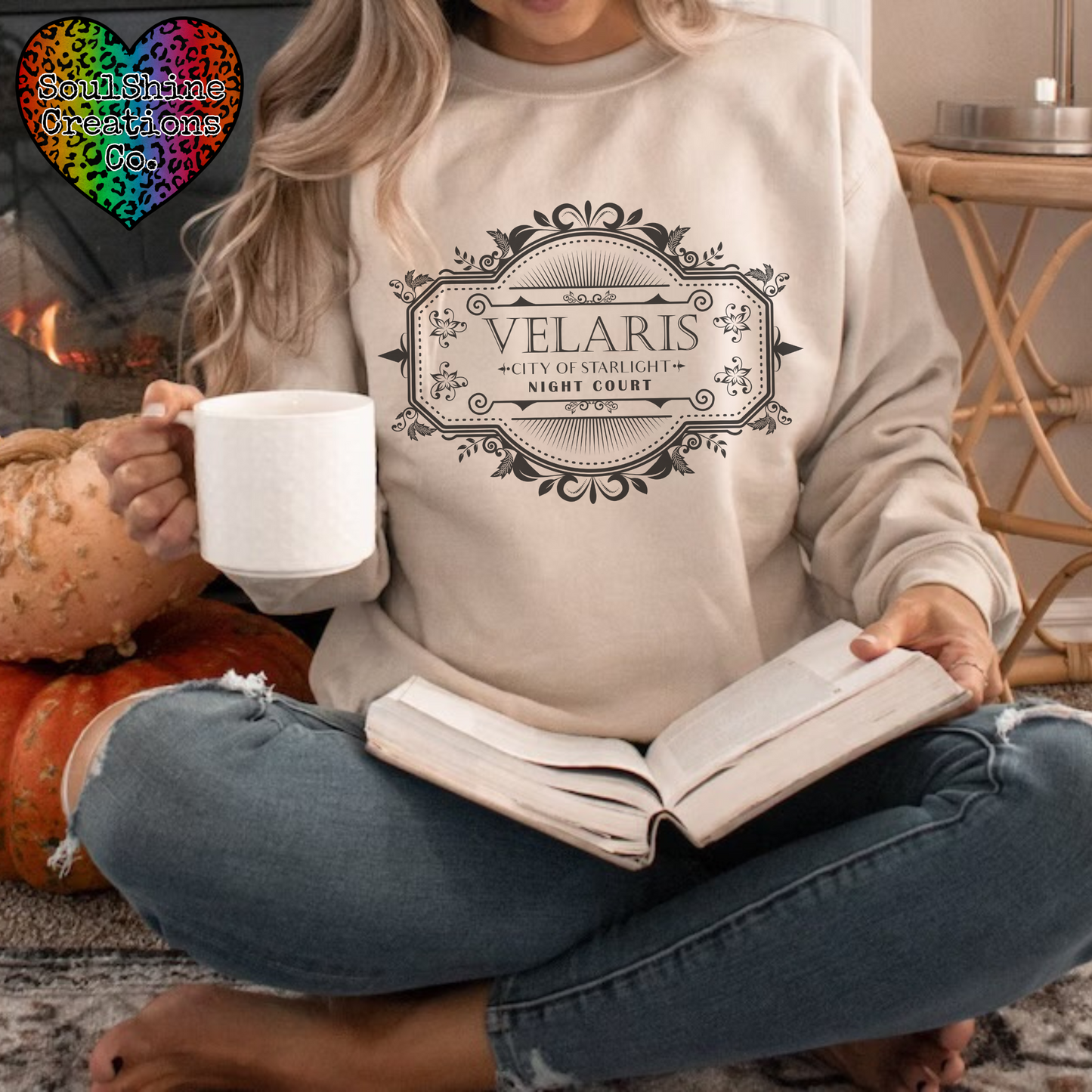 Velaris City of Starlight Night Court Bookish Sweater