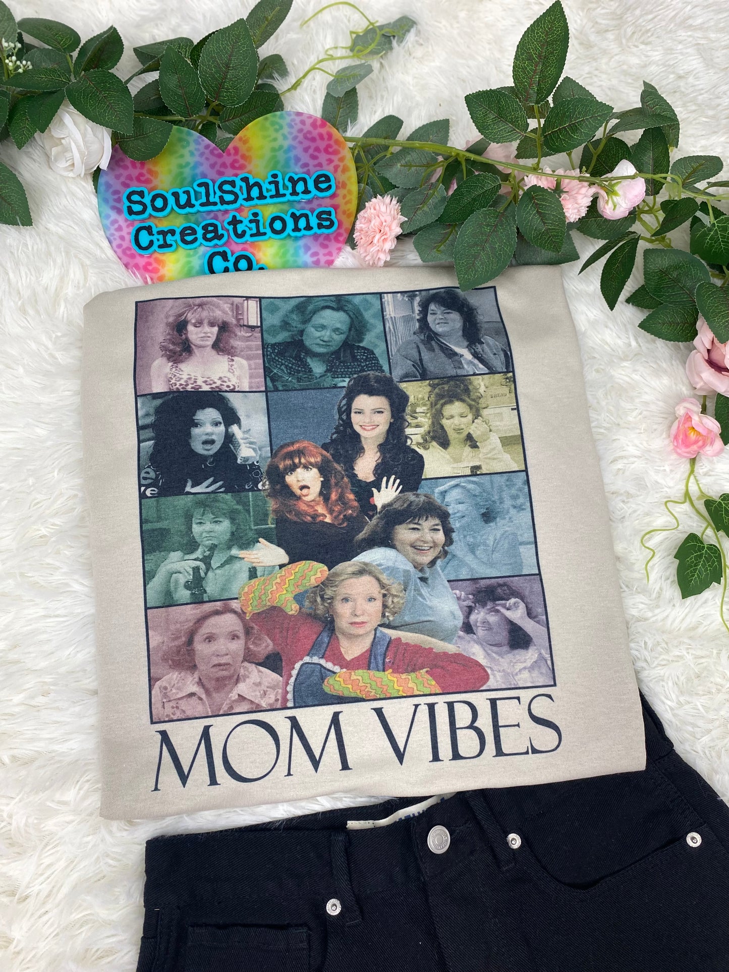 Mom Vibes Throwback Tee Shirt