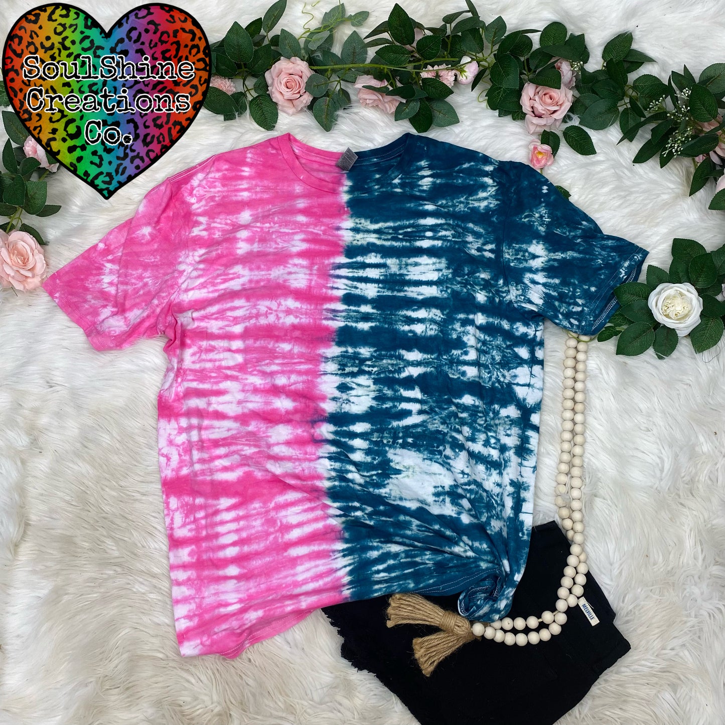 Gender Reveal Split Tie Dye Shirt