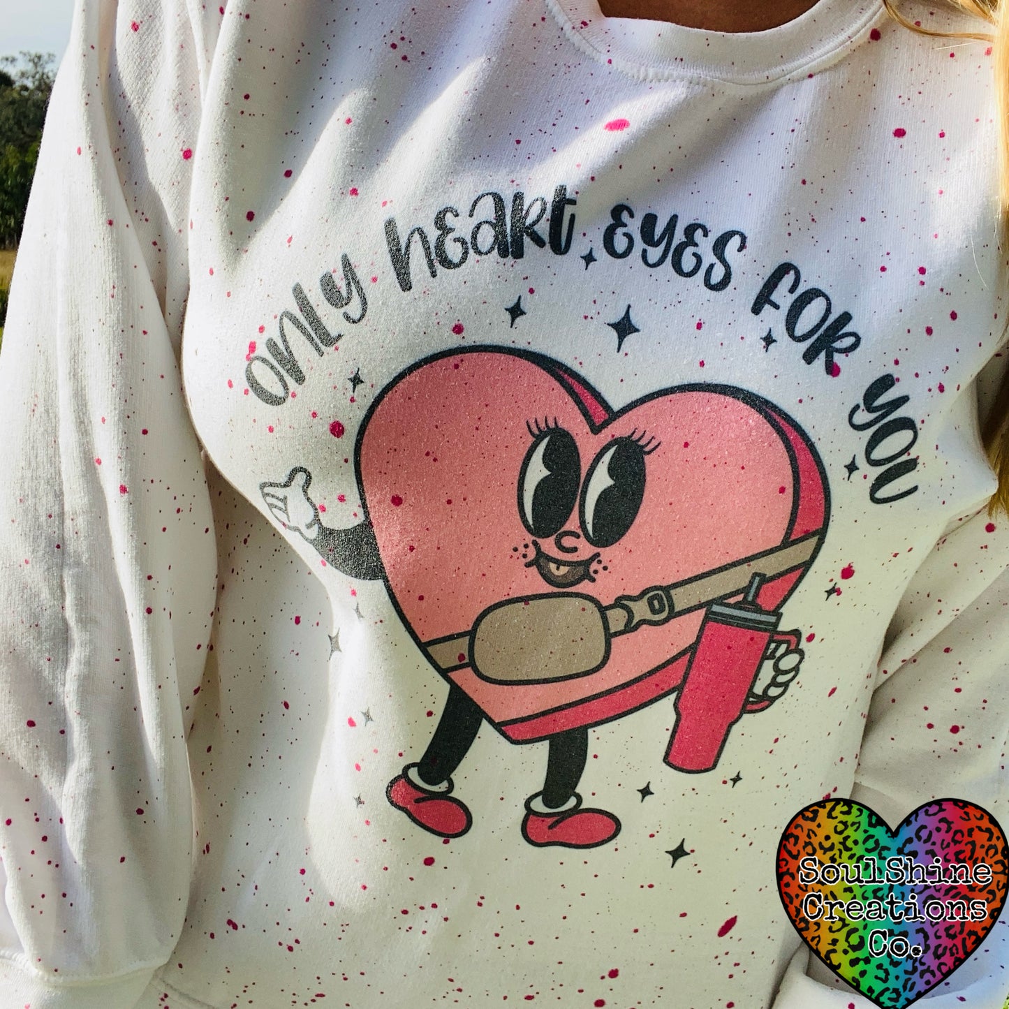 Only heart eyes for you Bougie Splatter Sweater