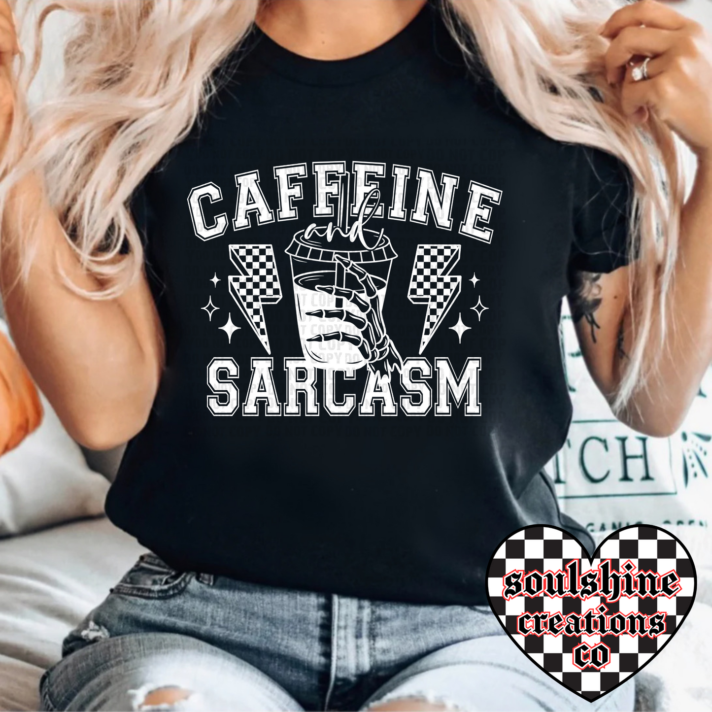 Caffeine Sarcasm Coffee Tee or Sweater