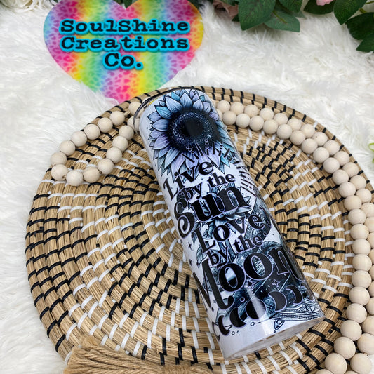 Live by the Sun Love by the Moon Holographic Tumbler