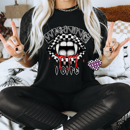 Warning I Bite Tee or Sweater-Edgy Alternative Vibes