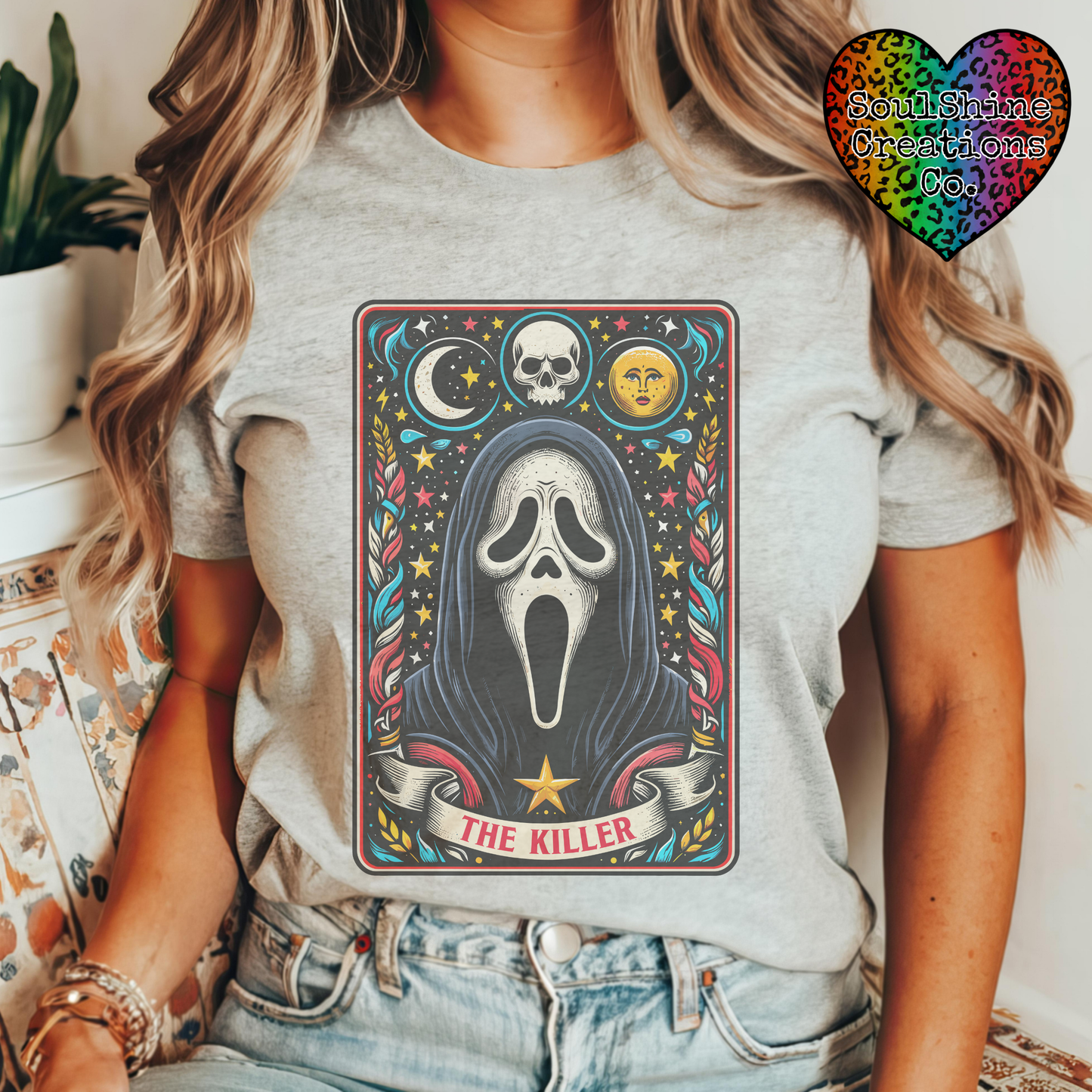 The Killer Ghost Tarot Graphic Tee Shirt