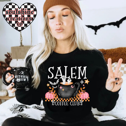 Salem Coffee Club Halloween Tee or Sweater