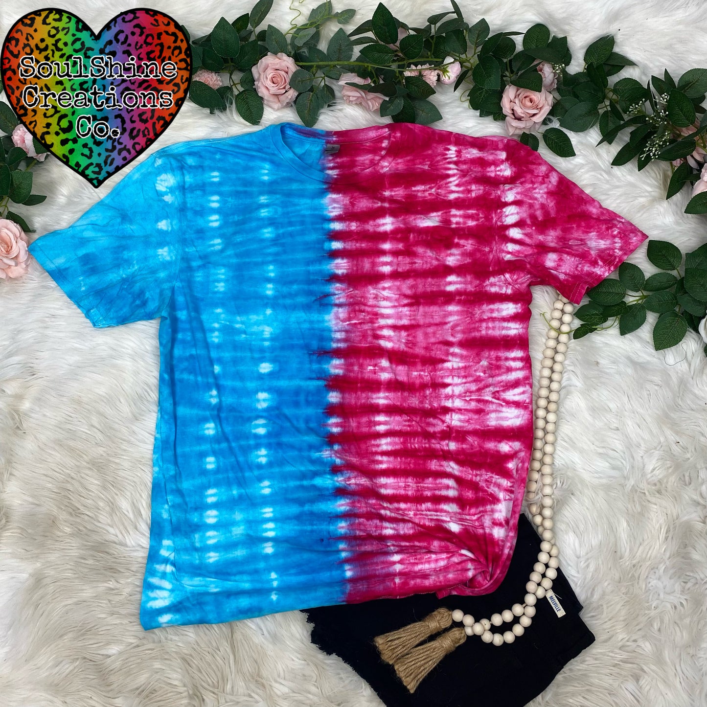 Gender Reveal Split Tie Dye Shirt