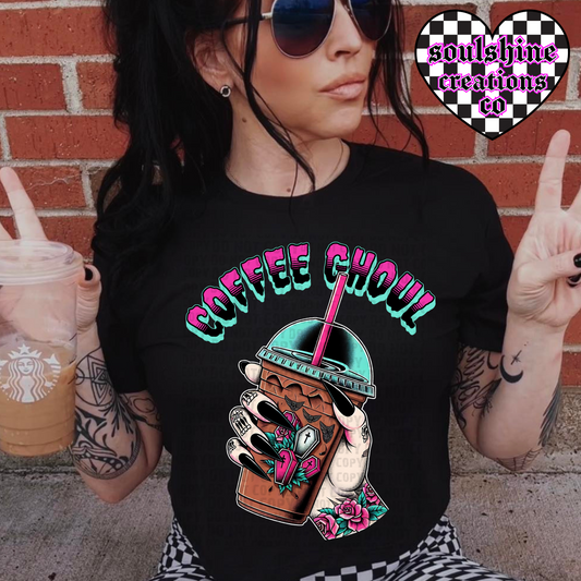 Coffee Ghoul tee or sweater-Edgy Alt Vibes-Witchy