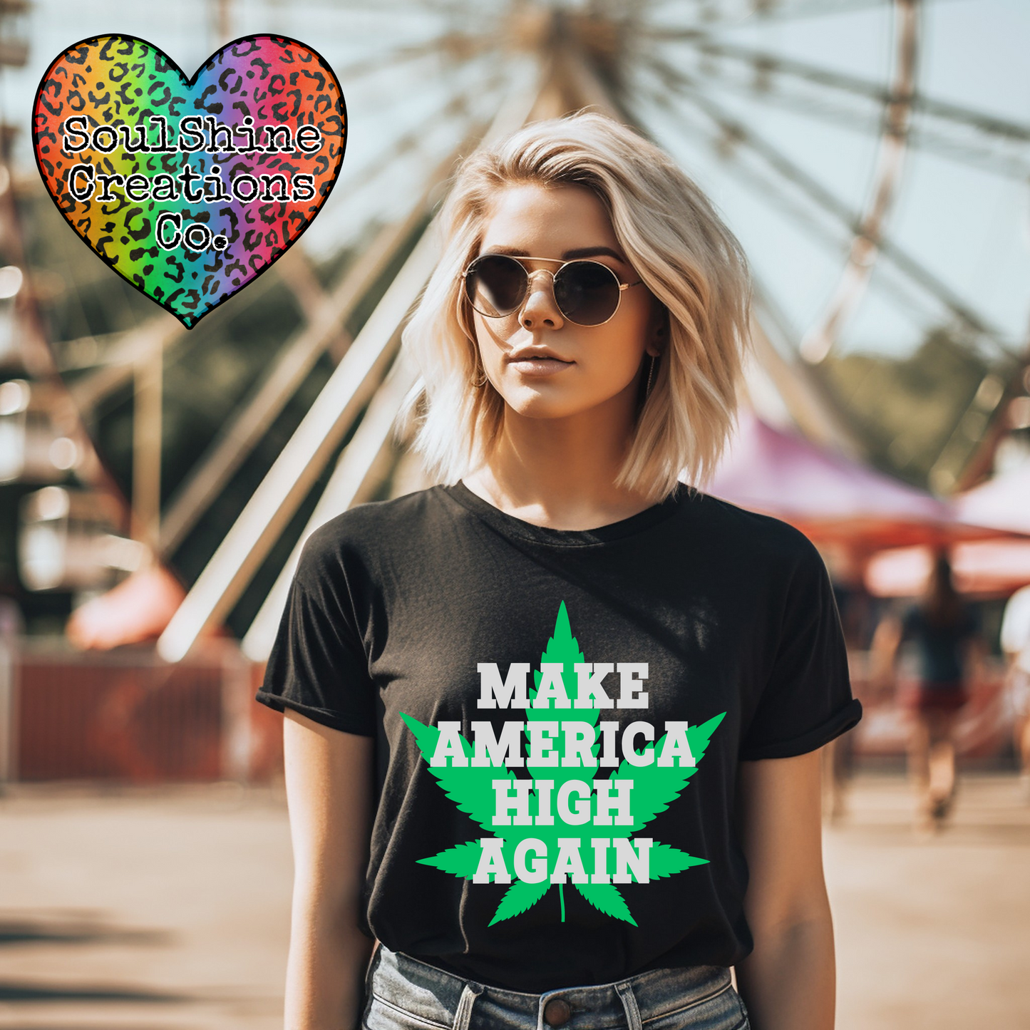 Custom Make America High Again Holographic Shirt