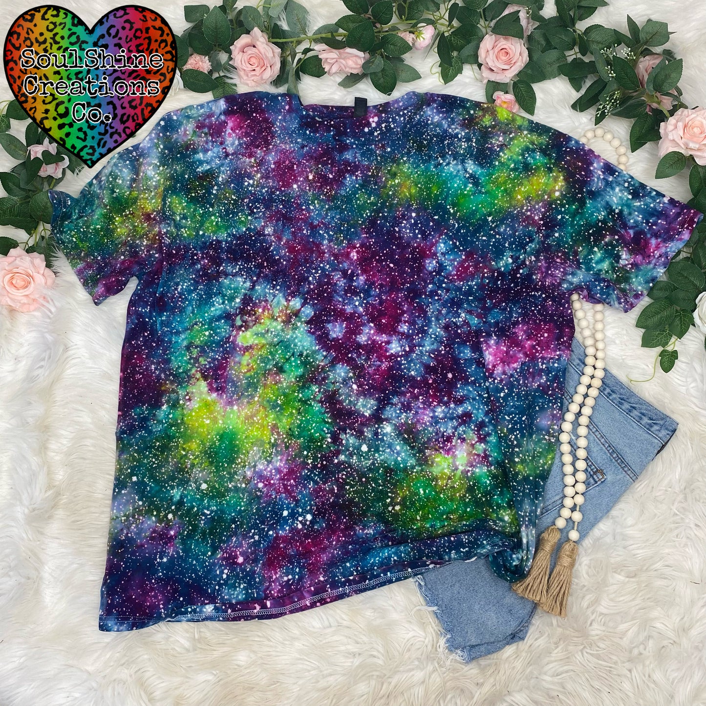 Star Series Aurora Galaxy Ice Tie Dye Shirt