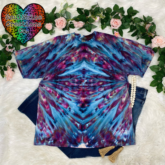 Kaleidoscope Double Side Burst Incline Ice Dye Shirt