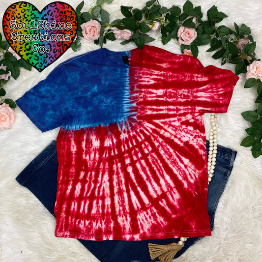 Independence Day Red White Blue Tie Dye Shirt