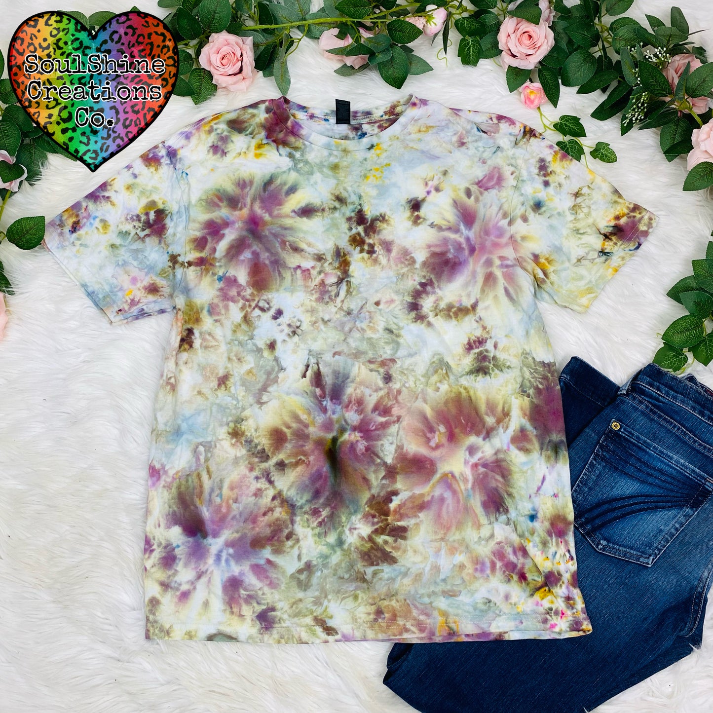 Mystic Bloom Ice Tie Dye Shirt Size Large