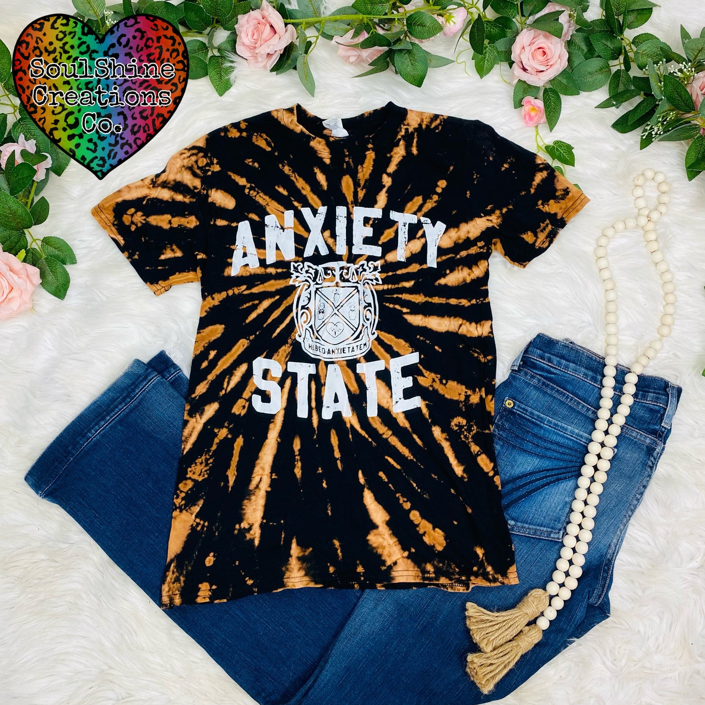 Anxiety State Spiral Bleached Shirt