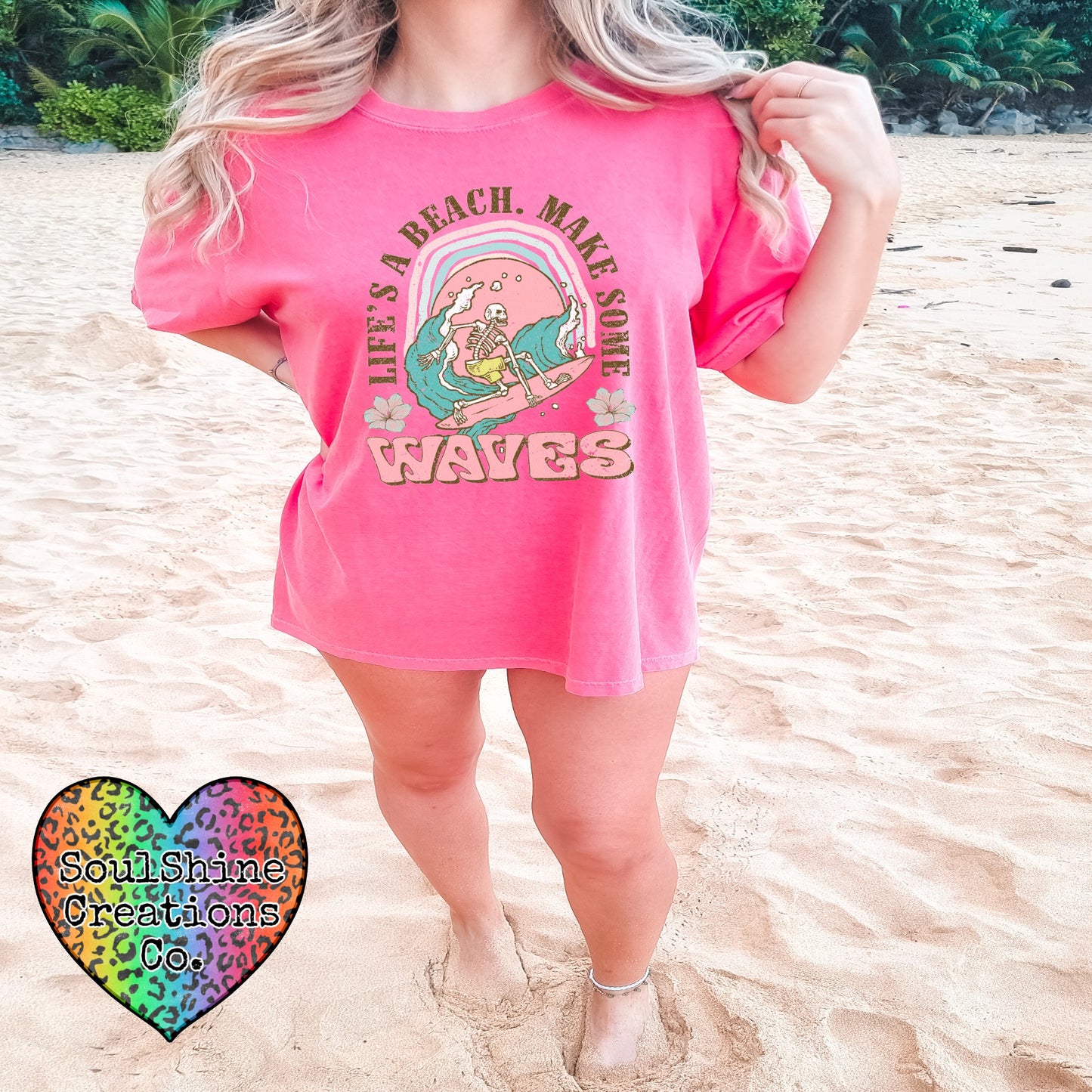 Life’s A Beach Make Some Waves Comfort Colors Shirt