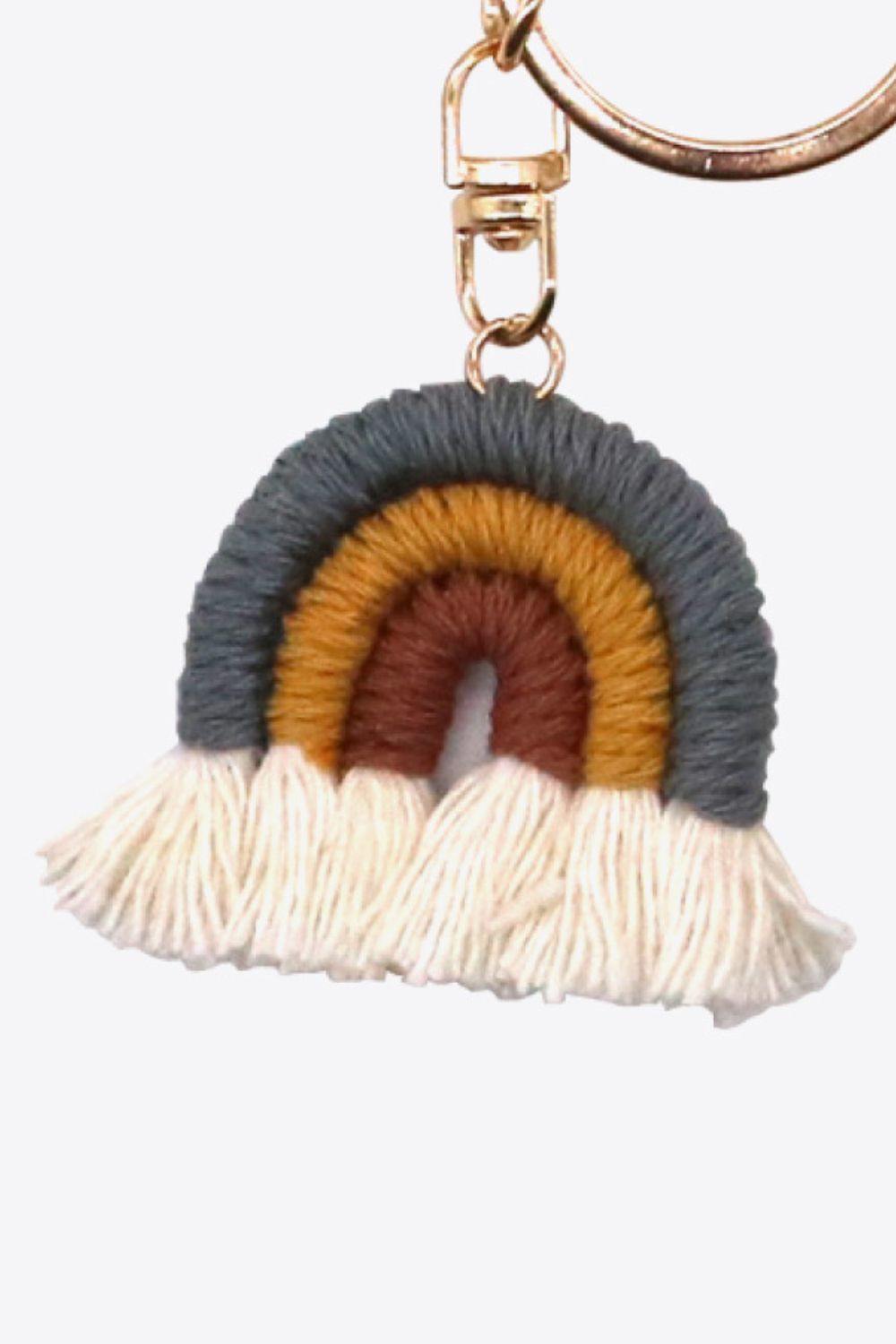 Boho Rainbow Fringe Keychain