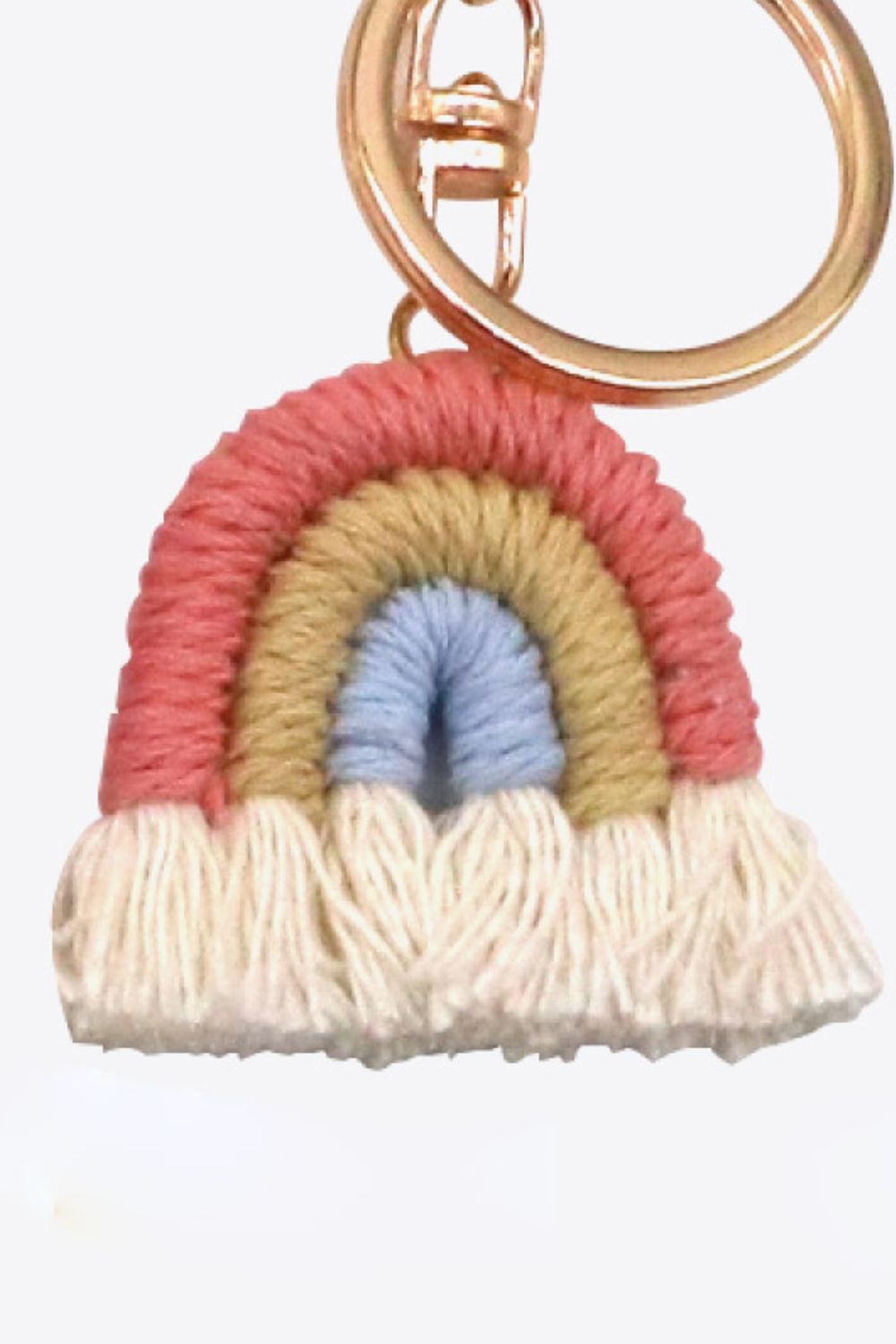 Boho Rainbow Fringe Keychain