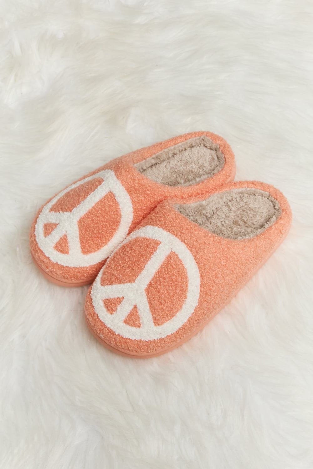 Printed Plush Slide Slippers