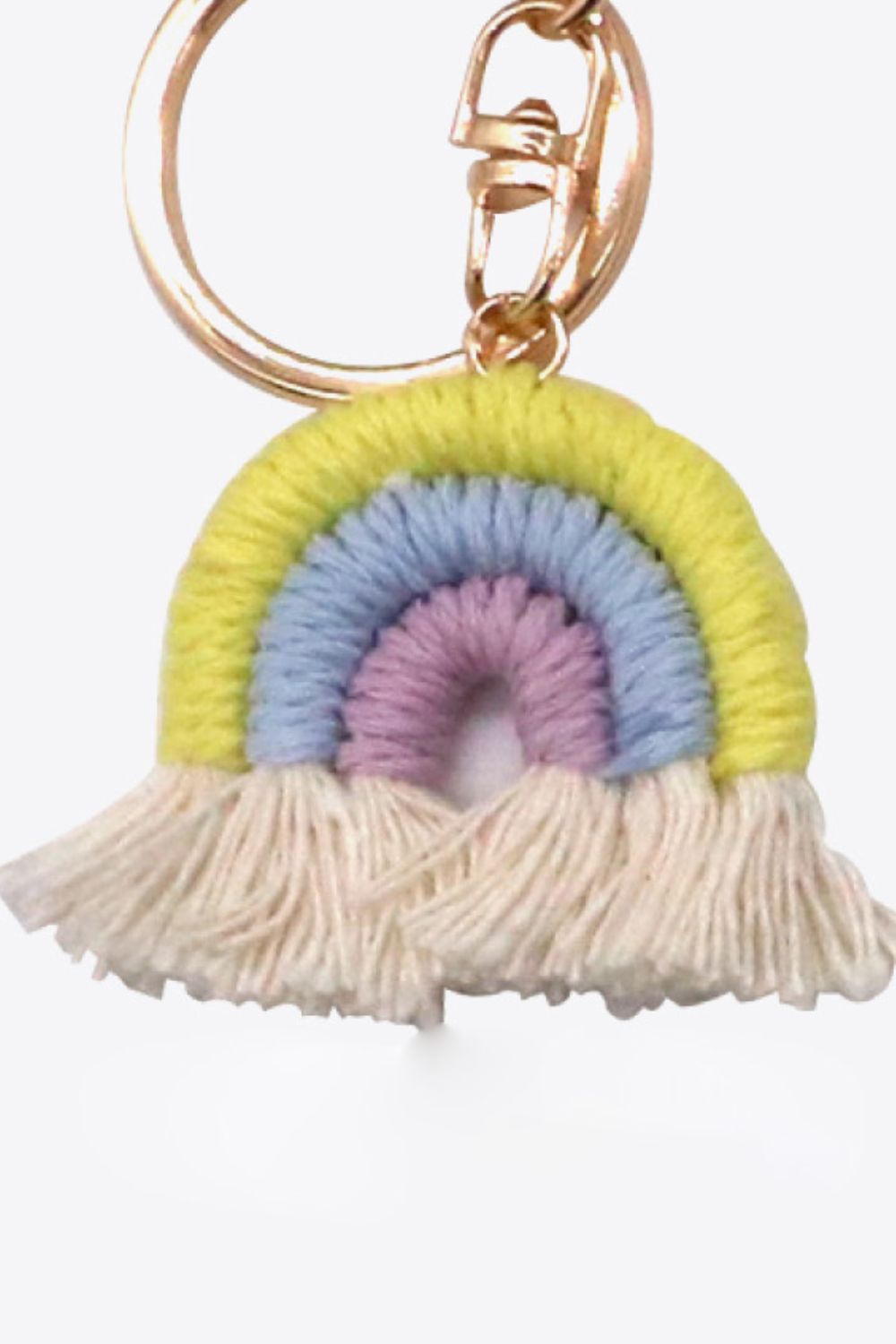 Boho Rainbow Fringe Keychain