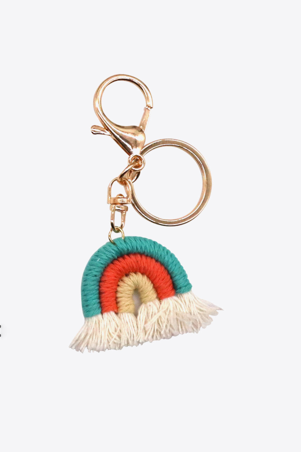 Boho Rainbow Fringe Keychain