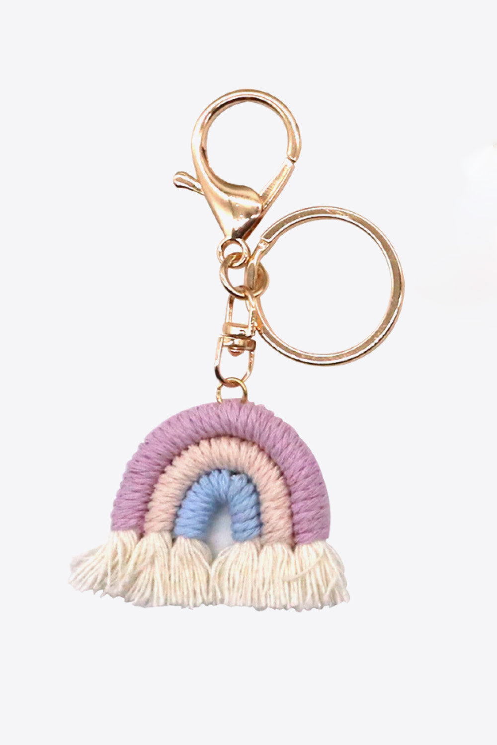 Boho Rainbow Fringe Keychain