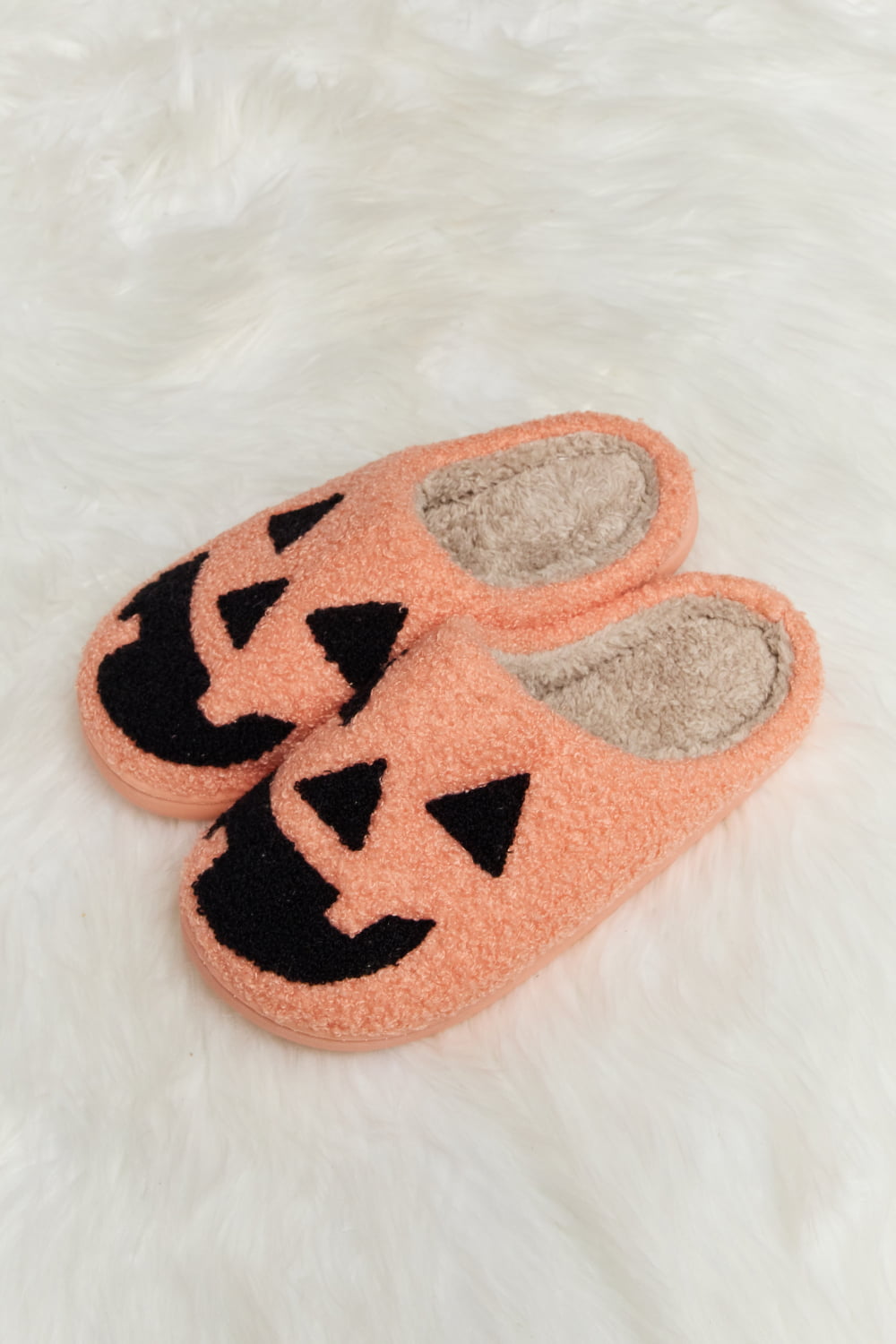 Printed Plush Slide Slippers