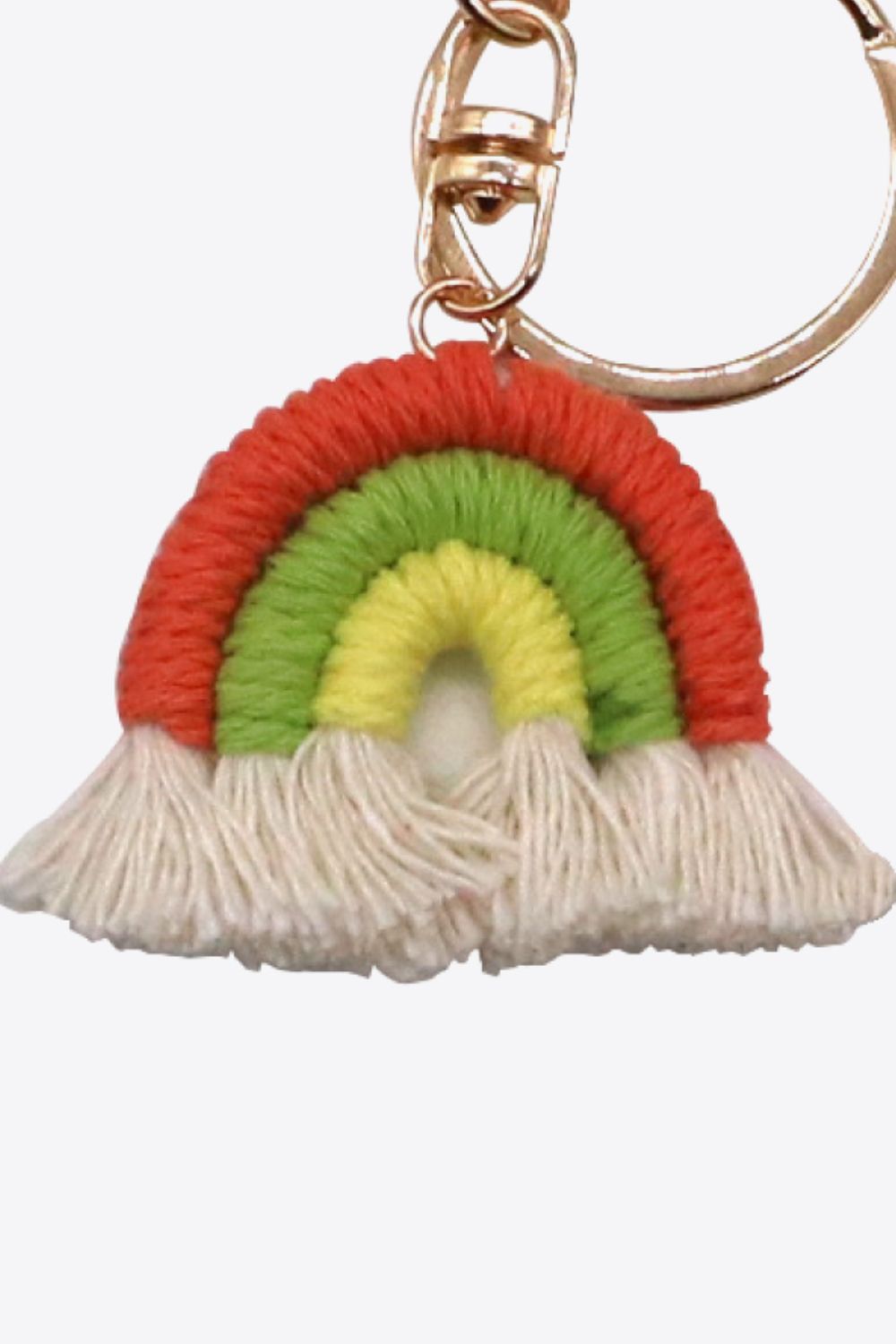 Boho Rainbow Fringe Keychain