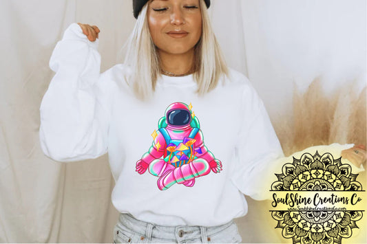 Astronaut Mushroom Meditation Sweater