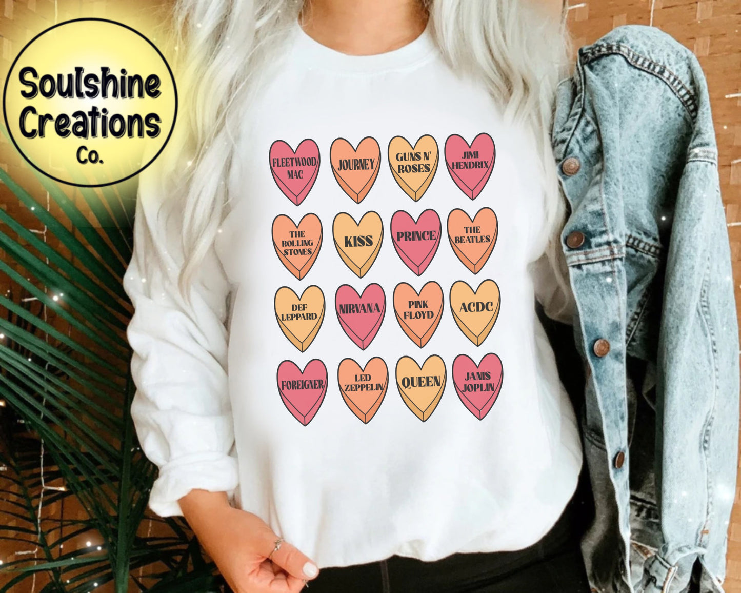 Bands Candy Hearts Sweater