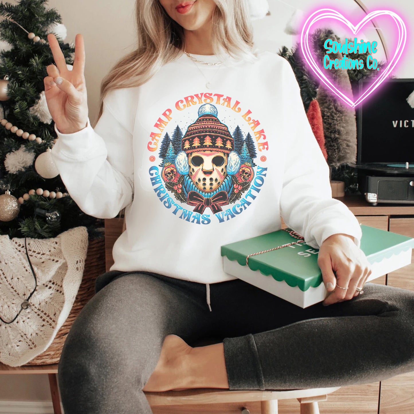 Camp Crystal Lake Christmas Vacation Sweater