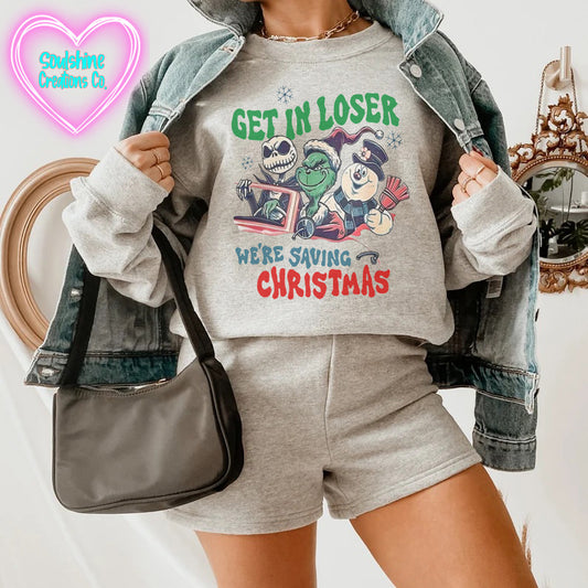 Get in Loser we’re Saving Christmas Sweater