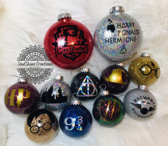 HP Glitter Handmade Christmas Ornament