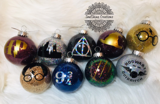 HP Glitter Handmade Christmas Ornament