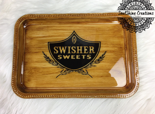 Light Woodgrain Swisher Sweets Rolling Tray