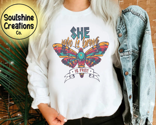 She Who is Brave is Free Sweater