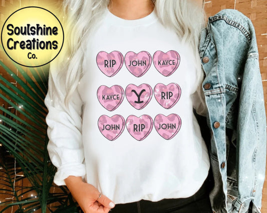 YS Rip Kayce John Candy Hearts Sweater