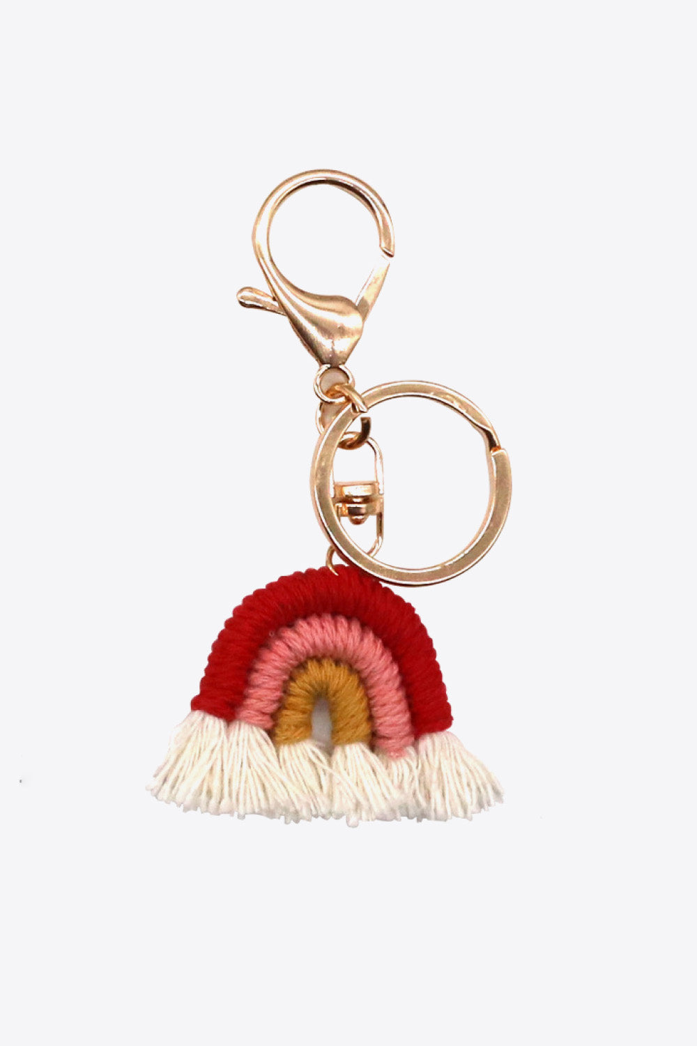 Boho Rainbow Fringe Keychain