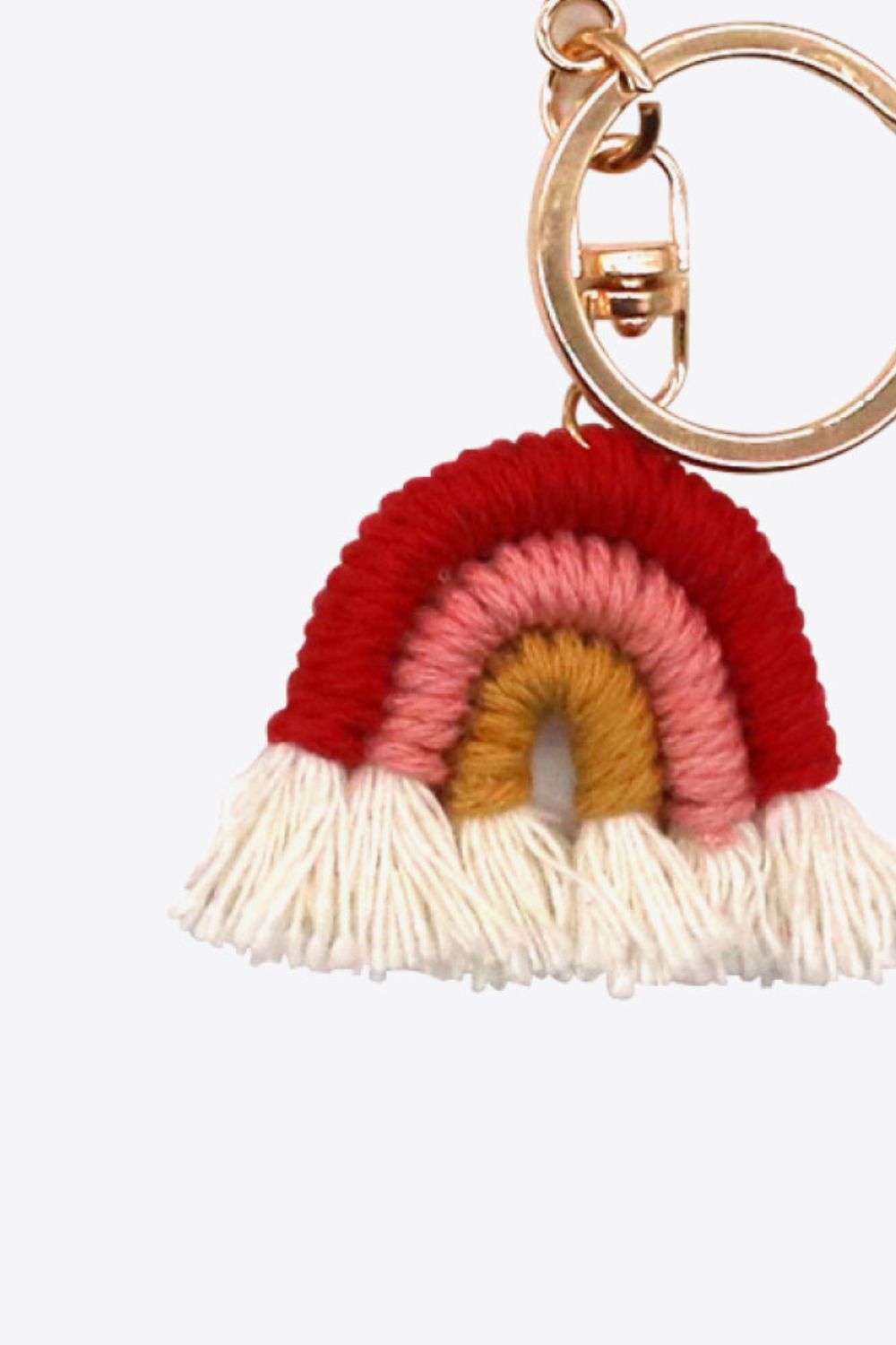 Boho Rainbow Fringe Keychain