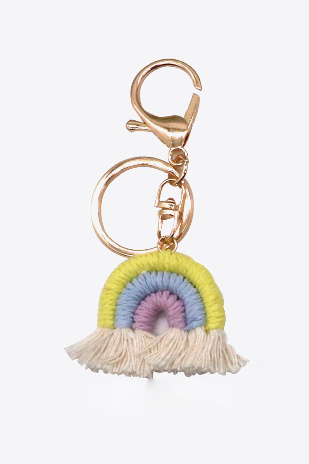 Boho Rainbow Fringe Keychain