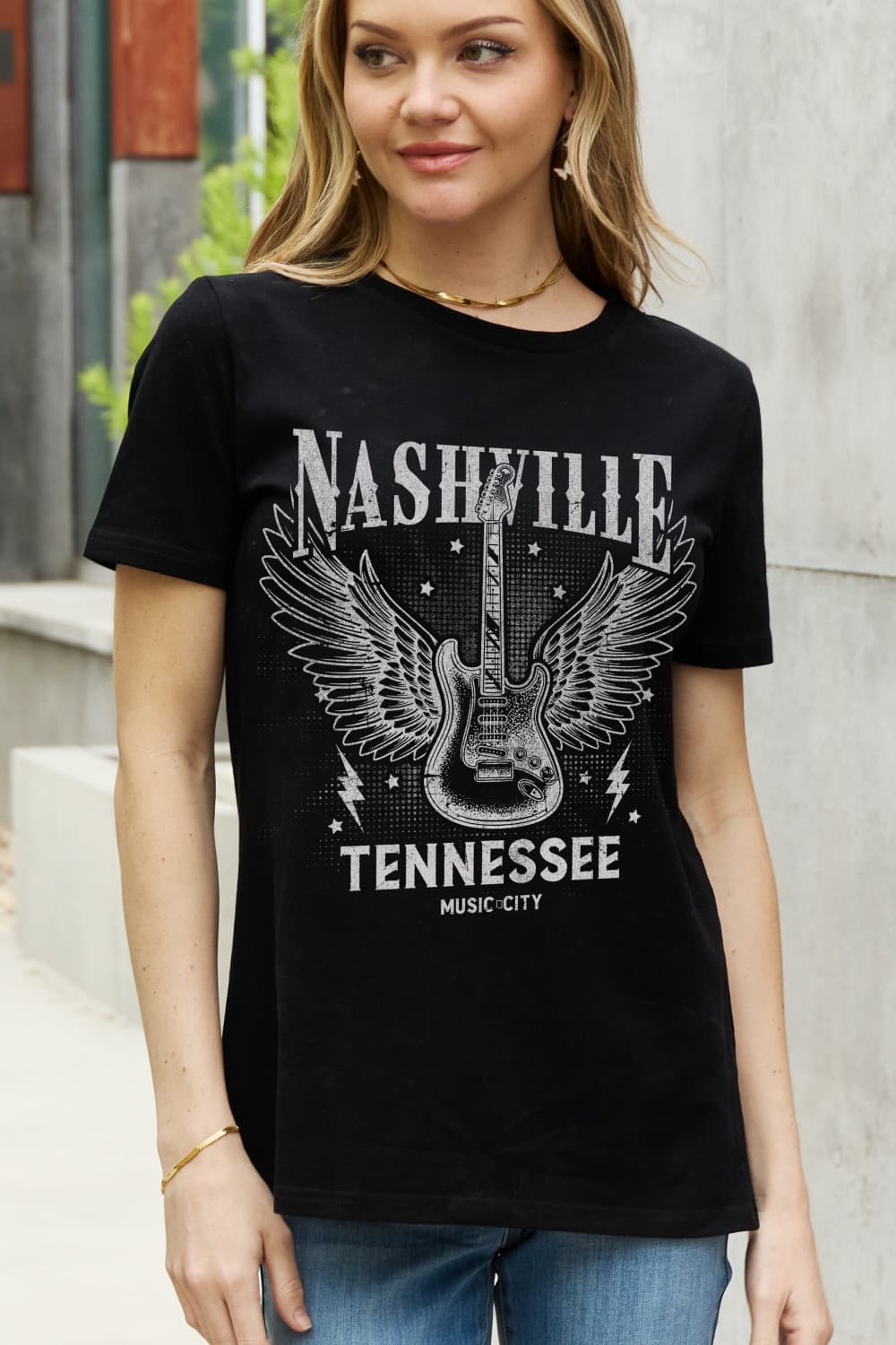 NASHVILLE TENNESSEE MUSIC CITY Graphic Cotton Tee