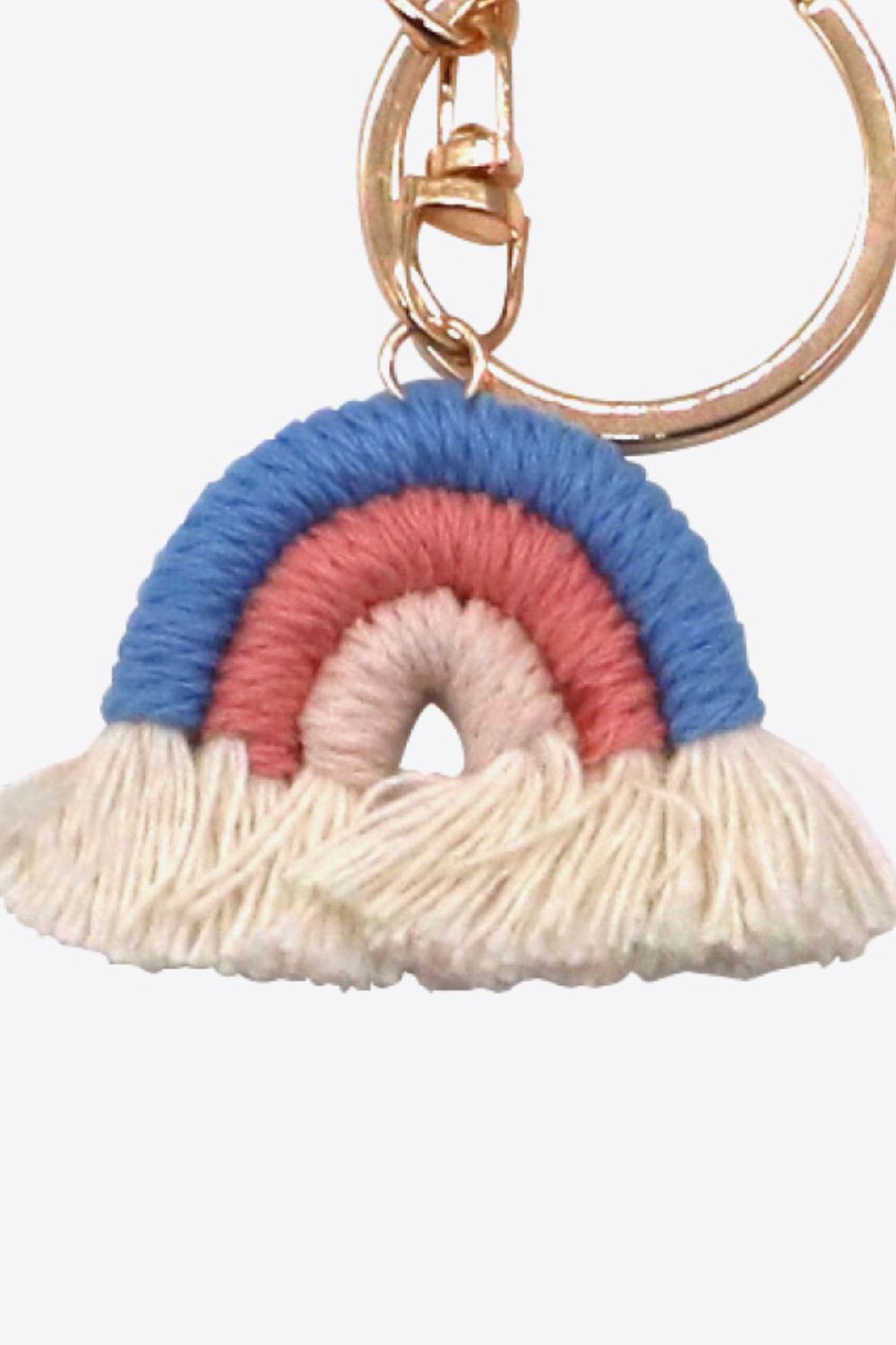 Boho Rainbow Fringe Keychain